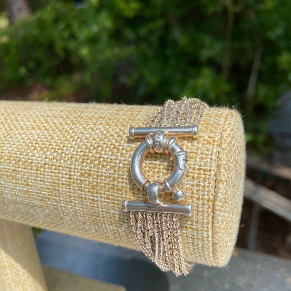 Silver Chain Bracelet with 10 chains - Picture 3 of 3